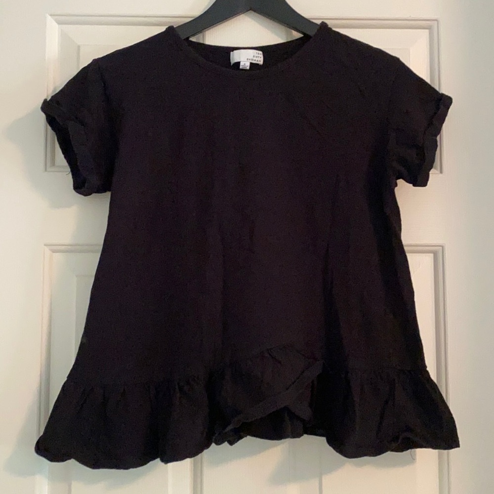 Black peplum top